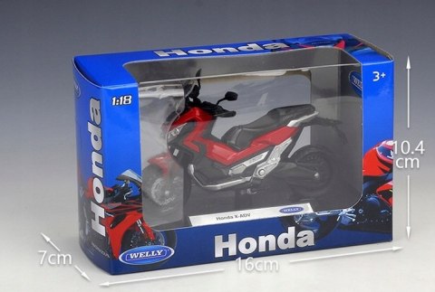 HONDA X ADV motocykl 1:18 Welly metalowy HONDA X ADV motocykl 1:18 Welly metalowy