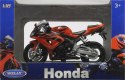 HONDA CBR 1000RR motocykl 1:18 Welly metalowy