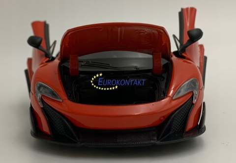 McLaren 675 LT Coupe red metal model Welly 1:24 McLaren 675 LT Coupe red metal model Welly 1:24