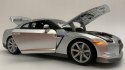 NISSAN GT-R R-35 silver 1:18 model BBurago 12079