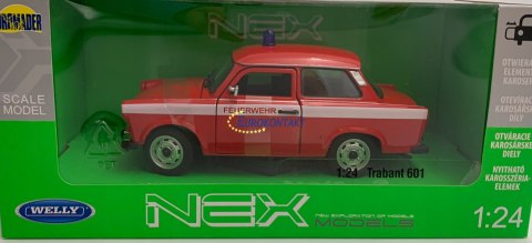 TRABANT 601 STRAŻ POŻARNA model metal Welly 1:24 TRABANT 601 STRAŻ POŻARNA model metal Welly 1:24
