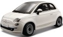 Fiat 500 white 1:24 metalowy Bburago 22106