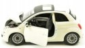 Fiat 500 white 1:24 metalowy Bburago 22106