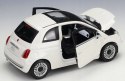 Fiat 500 white 1:24 metalowy Bburago 22106