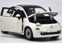 Fiat 500 white 1:24 metalowy Bburago 22106