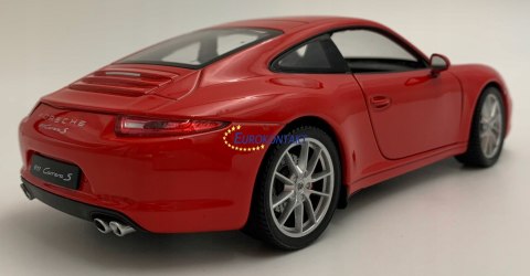 PORSCHE 911 Carrera S red MODEL METAL WELLY 1:24 PORSCHE 911 Carrera S red MODEL METAL WELLY 1:24