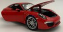 PORSCHE 911 Carrera S red MODEL METAL WELLY 1:24