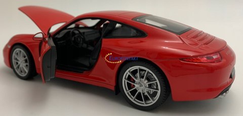 PORSCHE 911 Carrera S red MODEL METAL WELLY 1:24 PORSCHE 911 Carrera S red MODEL METAL WELLY 1:24