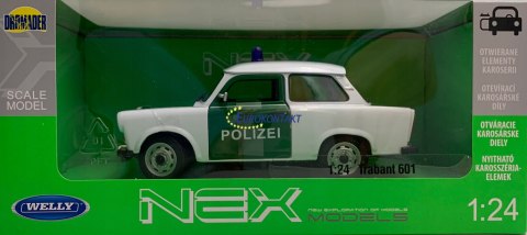 TRABANT 601 Polizei POLICJA model metal Welly 1:24 TRABANT 601 Polizei POLICJA model metal Welly 1:24