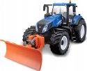 Traktor New Holland T8 z pługiem zdalnie sterowany