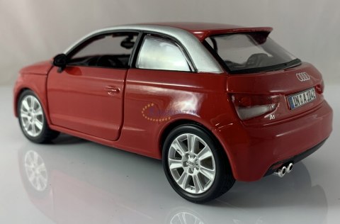 Audi A1 czerwony 1:24 model metalowy Bburago 22127 Audi A1 czerwony 1:24 model metalowy Bburago 22127