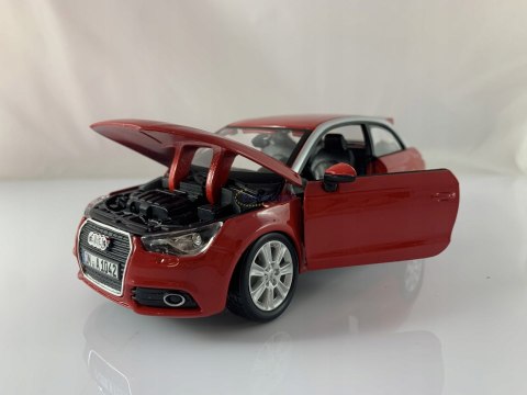 Audi A1 czerwony 1:24 model metalowy Bburago 22127 Audi A1 czerwony 1:24 model metalowy Bburago 22127