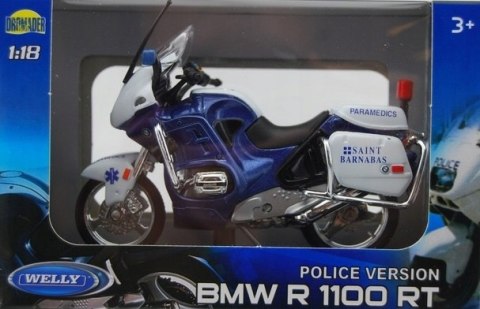 BMW R1100 RT ratownik medyczny 1:18 Welly metalowy BMW R1100 RT ratownik medyczny 1:18 Welly metalowy