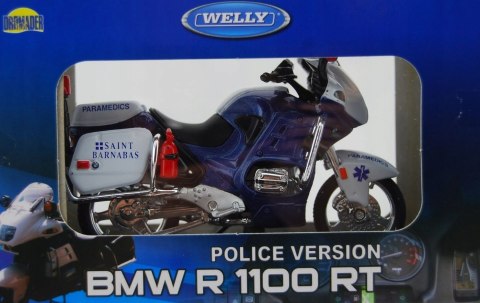 BMW R1100 RT ratownik medyczny 1:18 Welly metalowy BMW R1100 RT ratownik medyczny 1:18 Welly metalowy