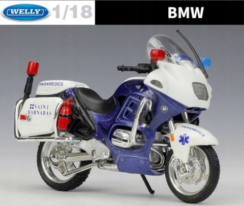BMW R1100 RT ratownik medyczny 1:18 Welly metalowy BMW R1100 RT ratownik medyczny 1:18 Welly metalowy