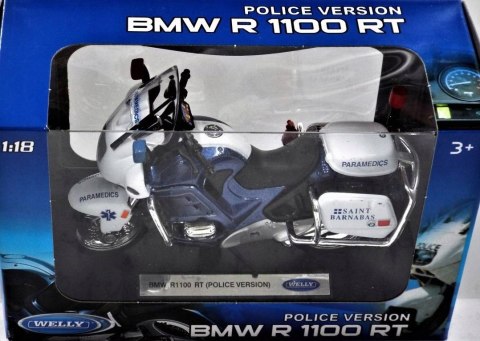 BMW R1100 RT ratownik medyczny 1:18 Welly metalowy BMW R1100 RT ratownik medyczny 1:18 Welly metalowy