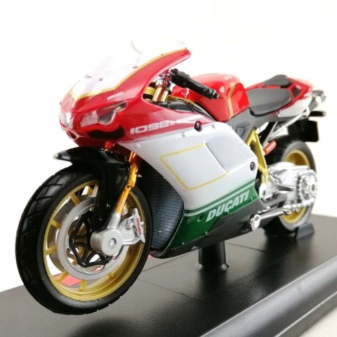 DUCATI 1098 S tricolore motocykl model 1:18 Maisto DUCATI 1098 S tricolore motocykl model 1:18 Maisto
