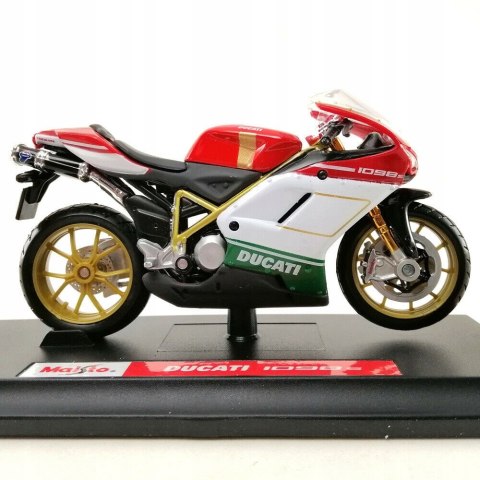 DUCATI 1098 S tricolore motocykl model 1:18 Maisto DUCATI 1098 S tricolore motocykl model 1:18 Maisto