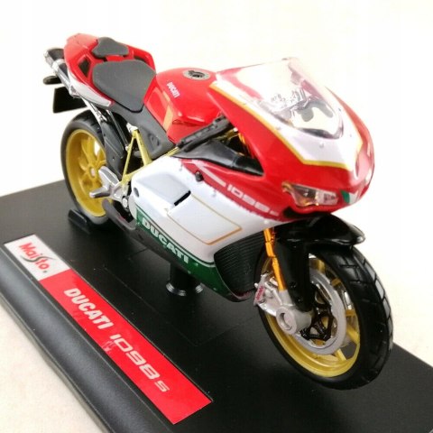 DUCATI 1098 S tricolore motocykl model 1:18 Maisto DUCATI 1098 S tricolore motocykl model 1:18 Maisto