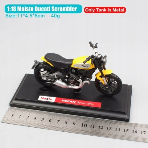 DUCATI SCRAMBLER motocykl model 1:18 Maisto DUCATI SCRAMBLER motocykl model 1:18 Maisto
