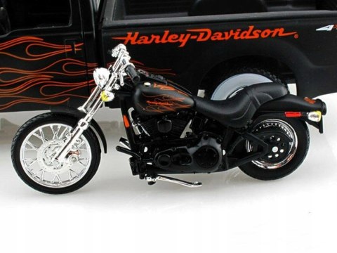 HARLEY DAVIDSON FXSTB Night Train+FORD F-350 1:24 HARLEY DAVIDSON FXSTB Night Train+FORD F-350 1:24