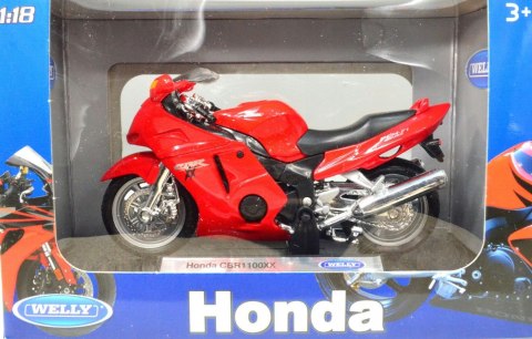 HONDA CBR 1100 XX motocykl 1:18 Welly metalowy HONDA CBR 1100 XX motocykl 1:18 Welly metalowy