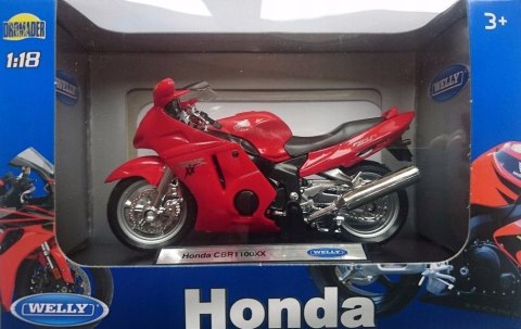 HONDA CBR 1100 XX motocykl 1:18 Welly metalowy HONDA CBR 1100 XX motocykl 1:18 Welly metalowy