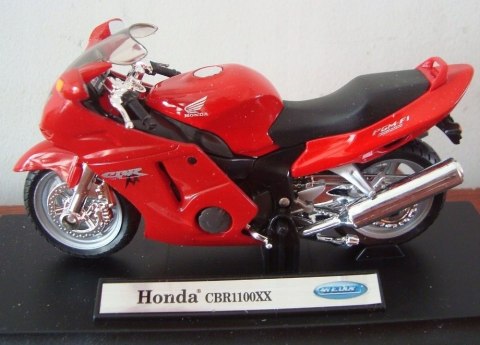 HONDA CBR 1100 XX motocykl 1:18 Welly metalowy HONDA CBR 1100 XX motocykl 1:18 Welly metalowy