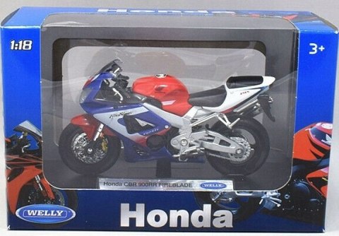 HONDA CBR 900RR Fireblade 1:18 Welly metalowy HONDA CBR 900RR Fireblade 1:18 Welly metalowy