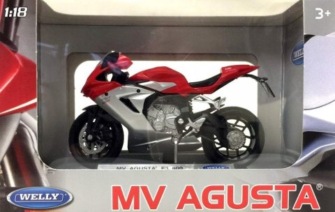 MV AGUSTA F3 800 motocykl 1:18 Welly metalowy MV AGUSTA F3 800 motocykl 1:18 Welly metalowy