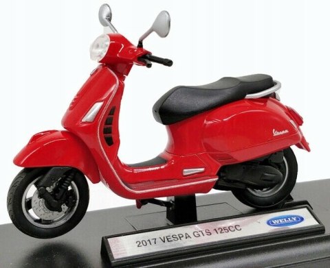 Piaggio Vespa GTS 125 2017 skuter model 1:18 Welly Piaggio Vespa GTS 125 2017 skuter model 1:18 Welly