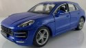 Porsche Macan blue 1:24 model Bburago 21077 SUV