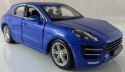 Porsche Macan blue 1:24 model Bburago 21077 SUV