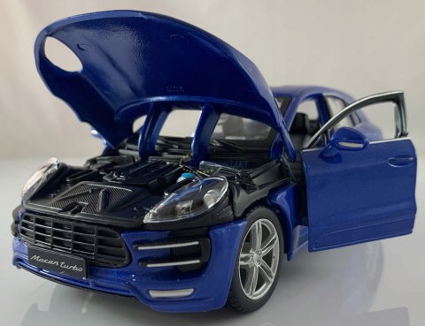 Porsche Macan blue 1:24 model Bburago 21077 SUV