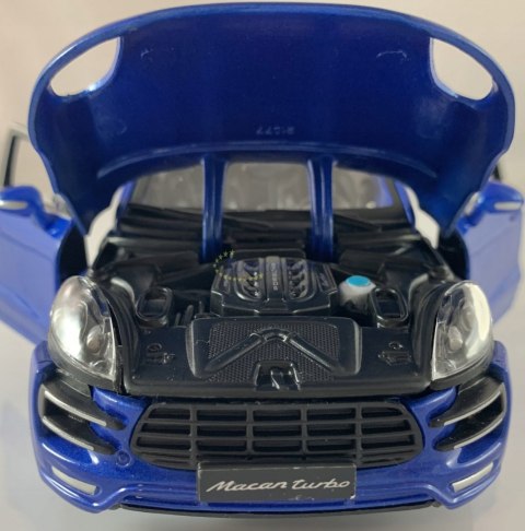 Porsche Macan blue 1:24 model Bburago 21077 SUV