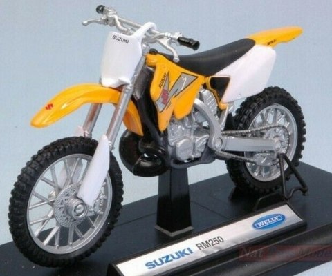 SUZUKI RM 250 motocykl model 1:18 Welly metalowy SUZUKI RM 250 motocykl model 1:18 Welly metalowy