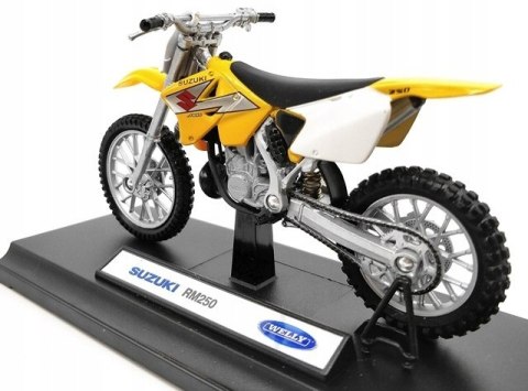 SUZUKI RM 250 motocykl model 1:18 Welly metalowy SUZUKI RM 250 motocykl model 1:18 Welly metalowy