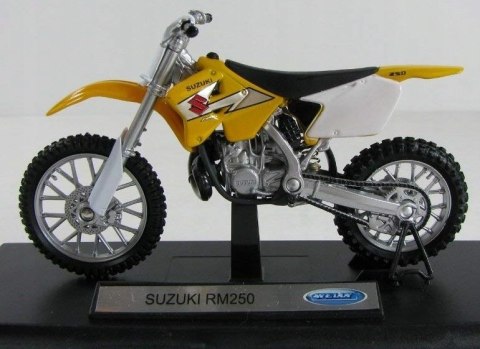 SUZUKI RM 250 motocykl model 1:18 Welly metalowy SUZUKI RM 250 motocykl model 1:18 Welly metalowy