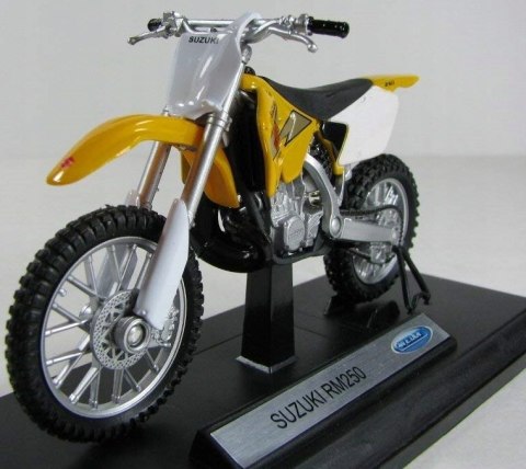 SUZUKI RM 250 motocykl model 1:18 Welly metalowy SUZUKI RM 250 motocykl model 1:18 Welly metalowy