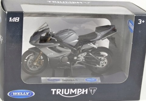 TRIUMPH Daytona 675 Triple 1:18 Welly metalowy TRIUMPH Daytona 675 Triple 1:18 Welly metalowy