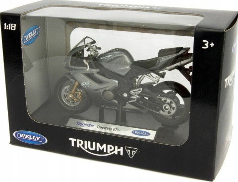 TRIUMPH Daytona 675 Triple 1:18 Welly metalowy TRIUMPH Daytona 675 Triple 1:18 Welly metalowy