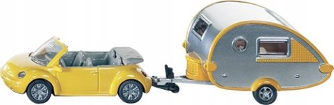 VW NEW BEETLE z przyczepą campingową siku 1624 VW NEW BEETLE z przyczepą campingową siku 1624