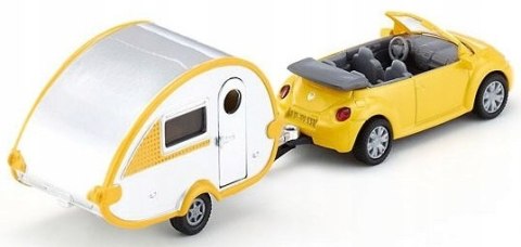 VW NEW BEETLE z przyczepą campingową siku 1624 VW NEW BEETLE z przyczepą campingową siku 1624
