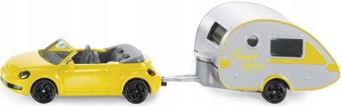 VW NEW BEETLE z przyczepą campingową siku 1624 VW NEW BEETLE z przyczepą campingową siku 1624