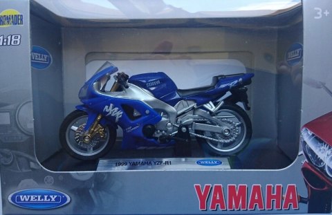 YAMAHA YZF-R1 1999 motocykl 1:18 Welly metalowy YAMAHA YZF-R1 1999 motocykl 1:18 Welly metalowy