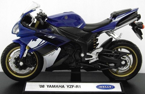YAMAHA YZF-R1 2008 motocykl 1:18 Welly metalowy YAMAHA YZF-R1 2008 motocykl 1:18 Welly metalowy