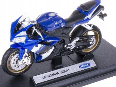YAMAHA YZF-R1 2008 motocykl 1:18 Welly metalowy YAMAHA YZF-R1 2008 motocykl 1:18 Welly metalowy