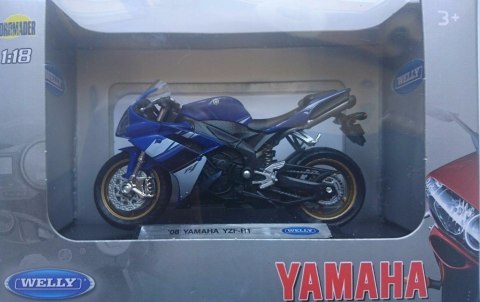 YAMAHA YZF-R1 2008 motocykl 1:18 Welly metalowy YAMAHA YZF-R1 2008 motocykl 1:18 Welly metalowy