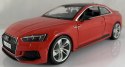 Audi RS 5 coupe czerwony 1:24 model Bburago 21090