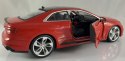 Audi RS 5 coupe czerwony 1:24 model Bburago 21090